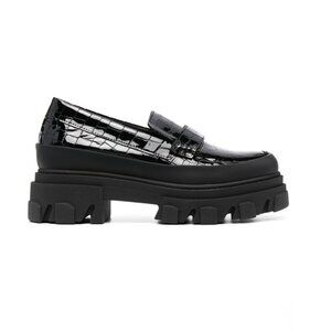 GANNI Belly Croc 50mm Platform Loafers Size 41(US 11)
